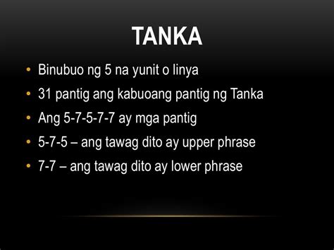 halimbawa ng tanaka|Tanka at Haiku (Grade 9) .
